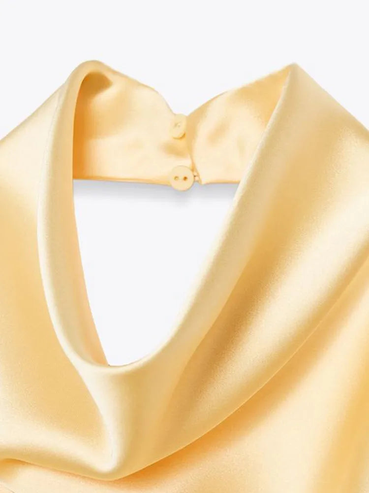 Elegant Women's Blouse - Kendall Satin Long Sleeve Top for Summer Style 7