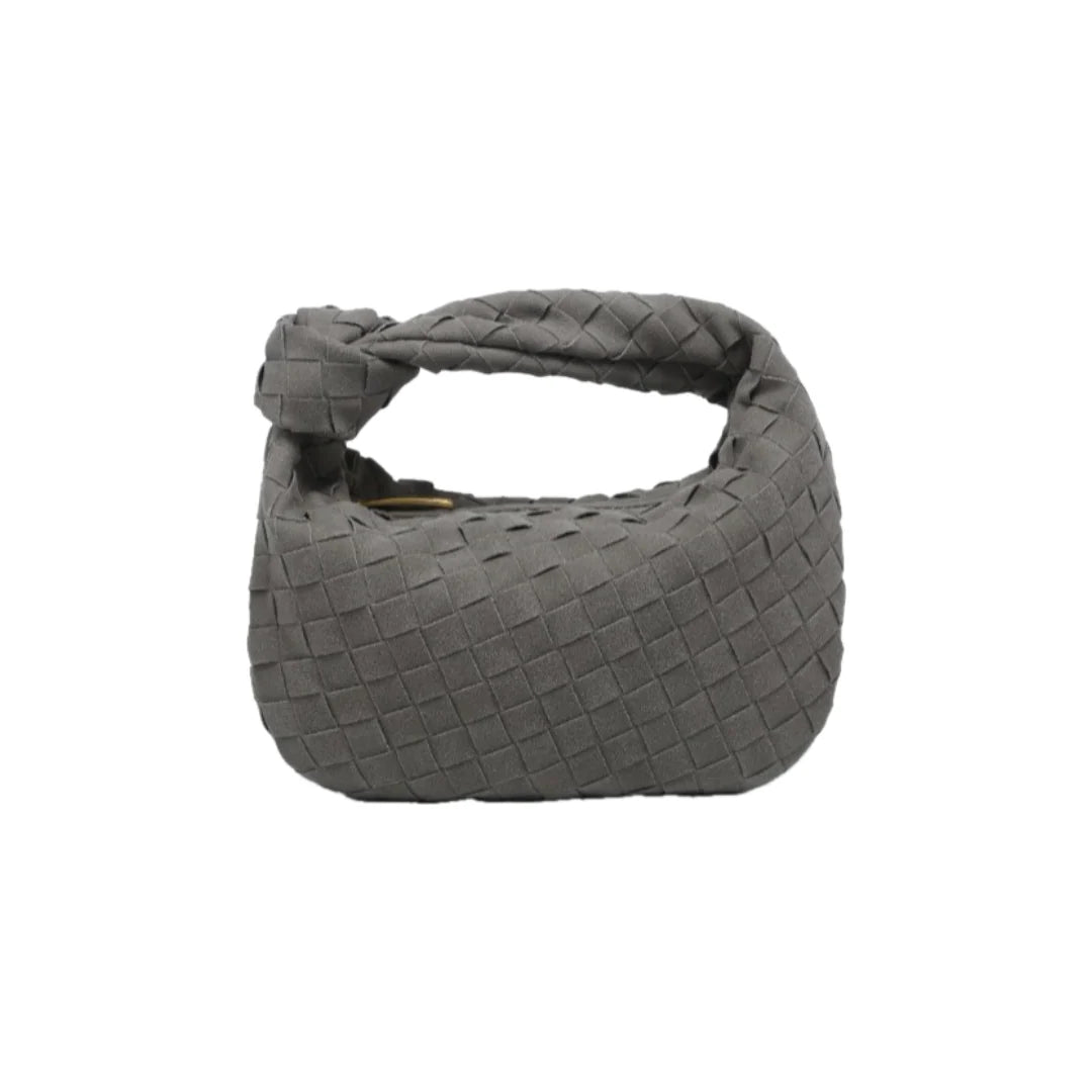 Mini bolso tejido de ante sintético