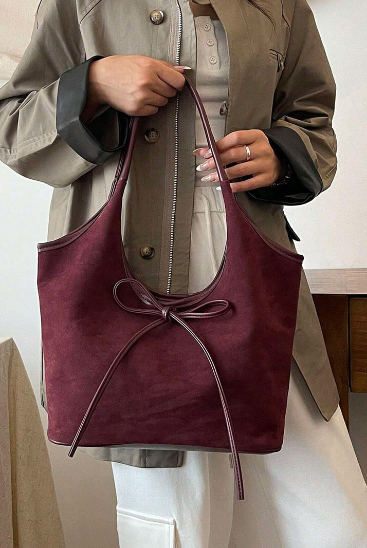 Florence Suede Bow Bag - SOERA Store