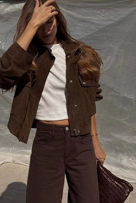 Women's Autumn Jackets 2025 - Elegant Loose Fit Warm Women's Jackets with Big Pockets for Street Style 2