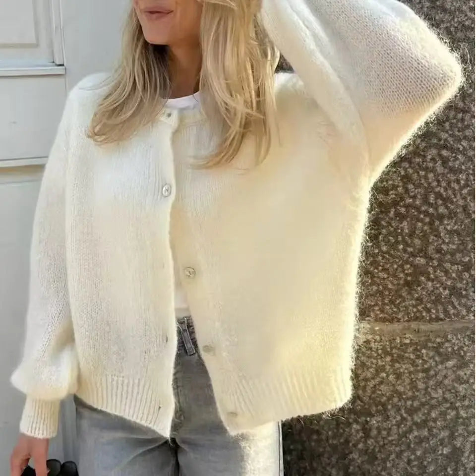 Women's Long Cardigan Sweater - Soft Knit, O-Neck, Solid Color Casual Top 10