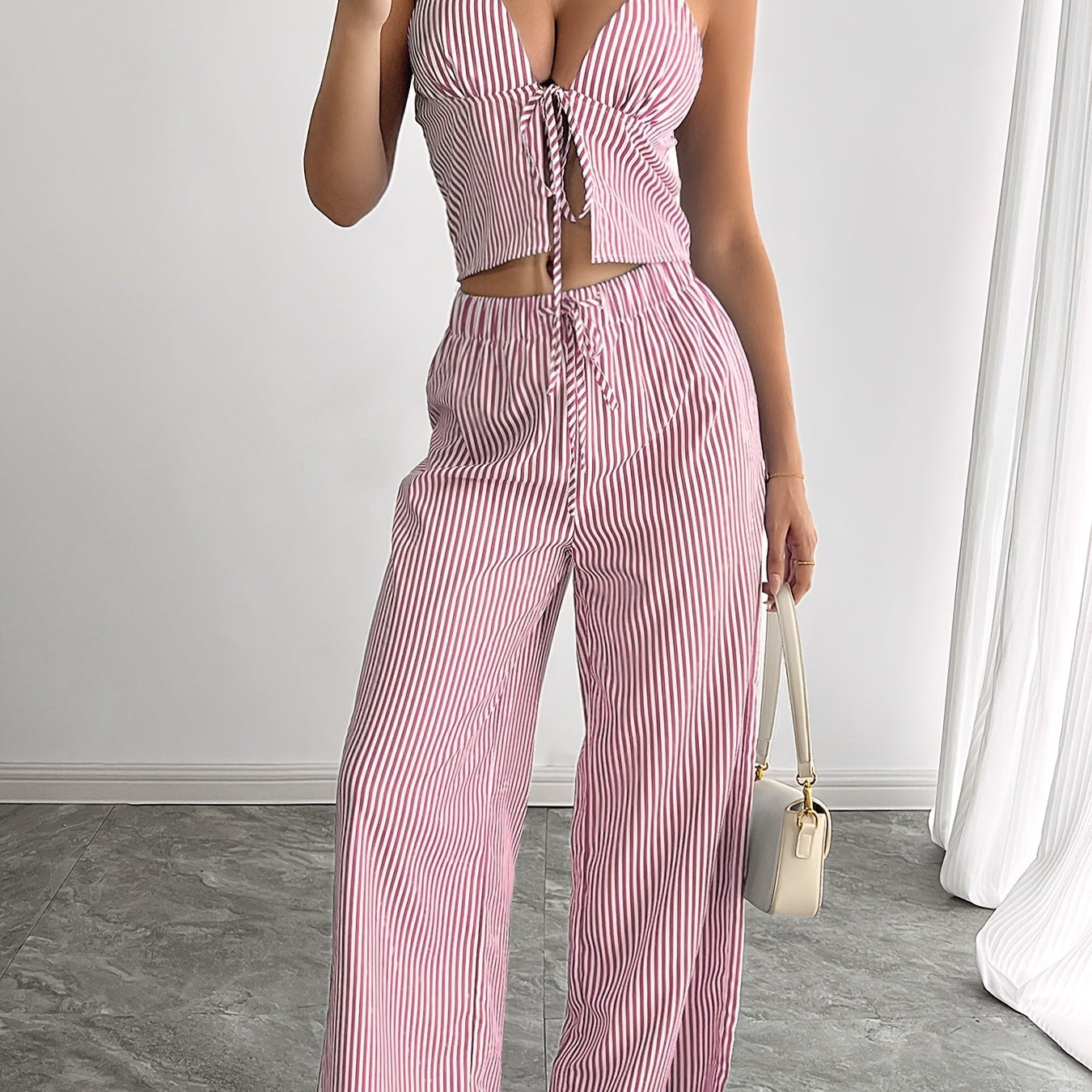 Top halter a rayas Simone