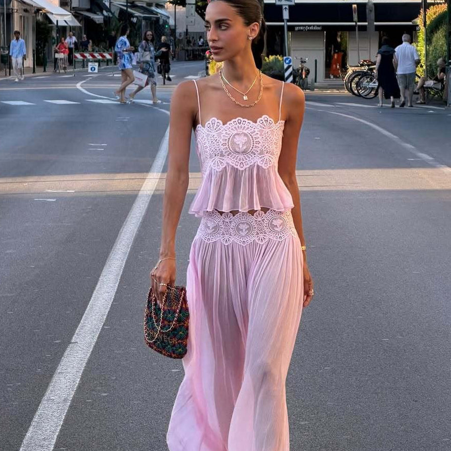 Sophia conjunto de encaje y chiffon (max 255)