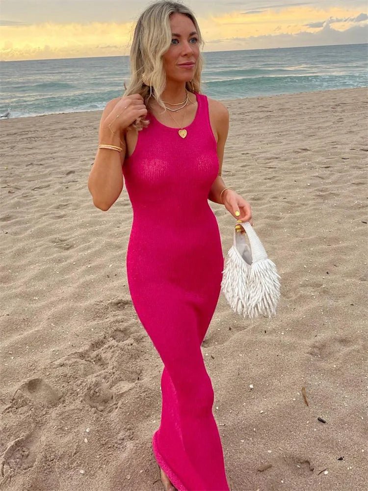 SOERA Kaila Sequin Sleeveless Maxi Dress - Dress - Pink XS