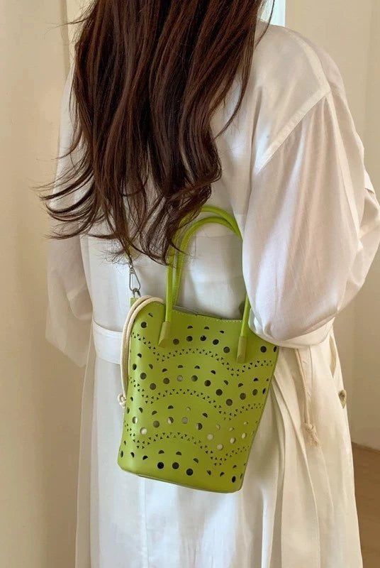 SOERA Margot Hollow-Out Bucket Bag - Bag - SOERA-067267-DEF-OS-97127 Green