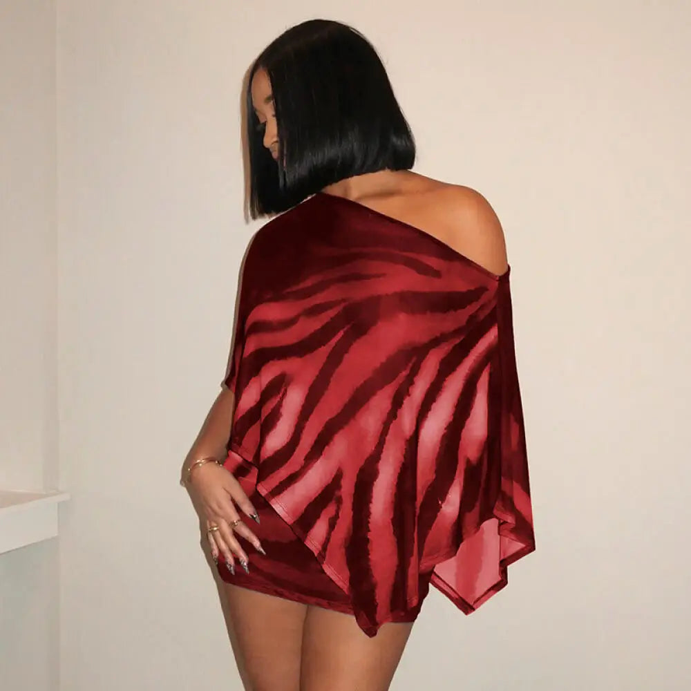 Conjunto de dos piezas Mariana con estampado de cebra