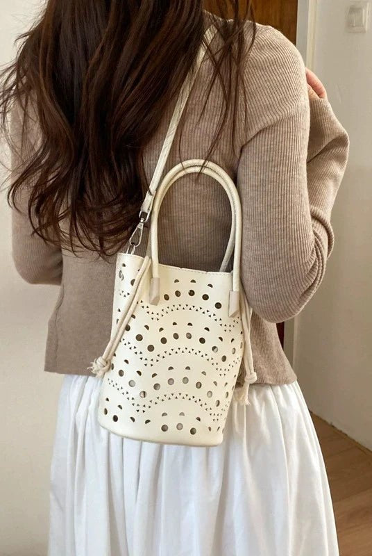 SOERA Margot Hollow-Out Bucket Bag - Bag - SOERA-067267-DEF-OS-97123 White