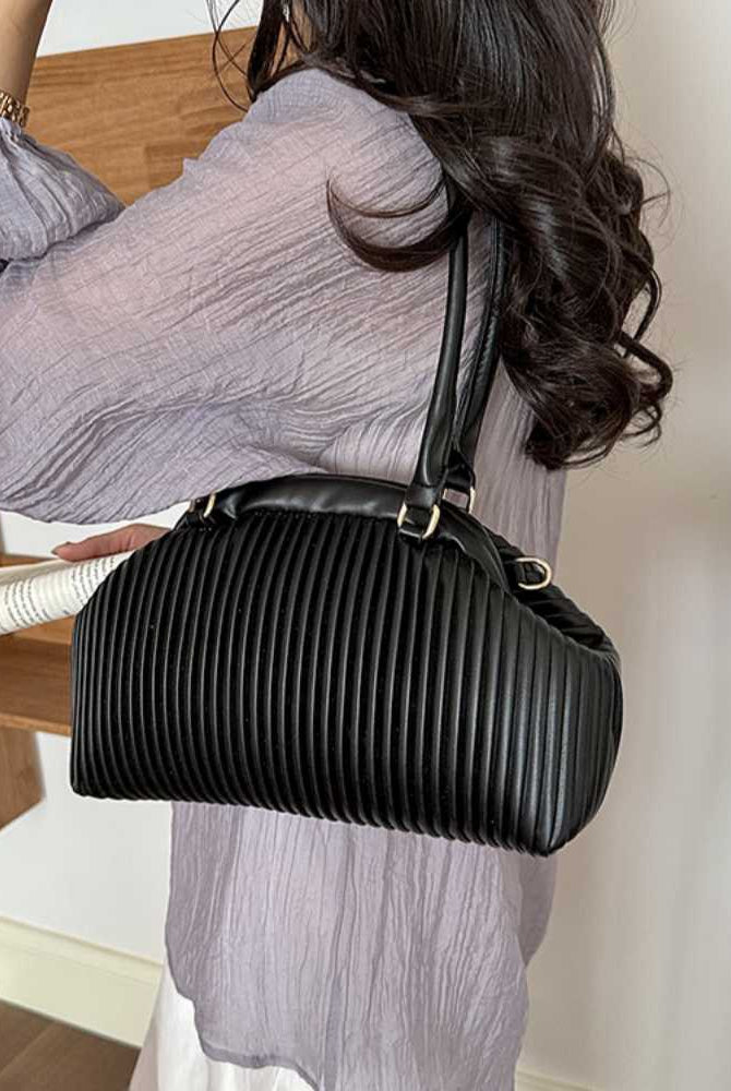 SOERA Mariana Pleated Shoulder Bag - Bag - SOERA-677379-DEF-OS-04611 Black