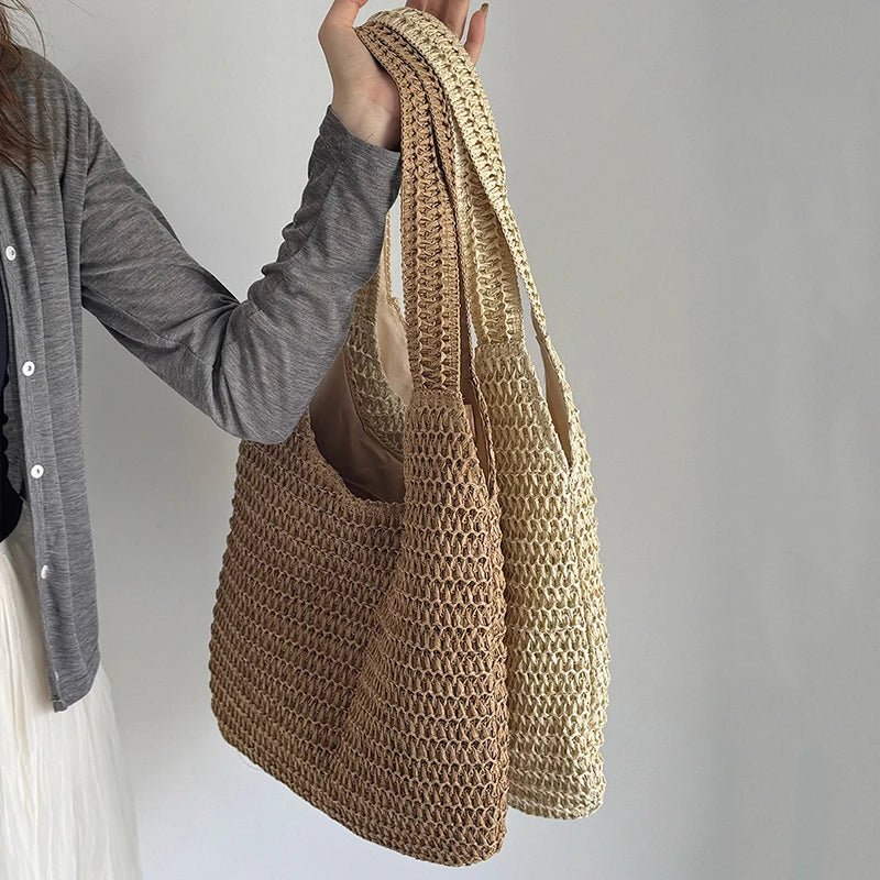 SOERA Miranda Woven Straw Tote - Bag - Beige