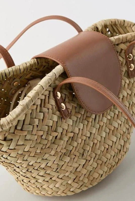 SOERA Sophia Woven Rattan Shoulder Bag - Bag - Beige