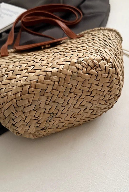 SOERA Sophia Woven Rattan Shoulder Bag - Bag - Beige