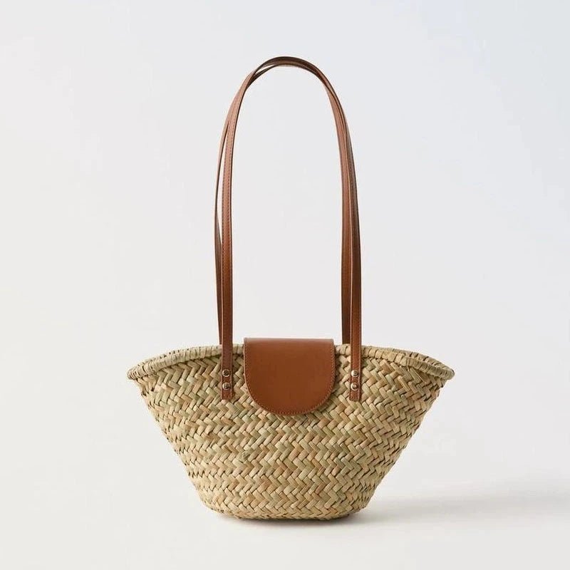 SOERA Sophia Woven Rattan Shoulder Bag - Bag - Beige