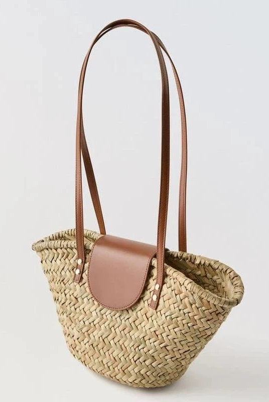SOERA Sophia Woven Rattan Shoulder Bag - Bag - Beige