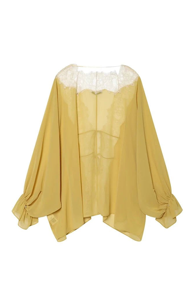 SOERA Aisnera Lace Patchwork Blouse - Blouse - SOERA-750723-1-XS-38787 Yellow XS