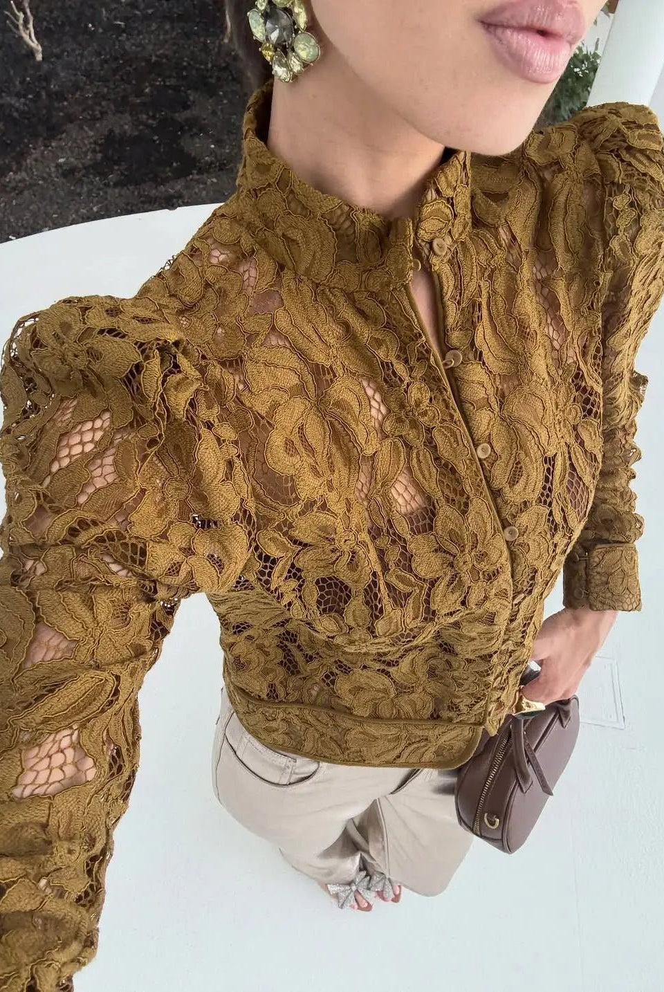 SOERA Azzurra Lace See-Through Blouse - Blouse - SOERA-623171-DEF-OS-99011 XS