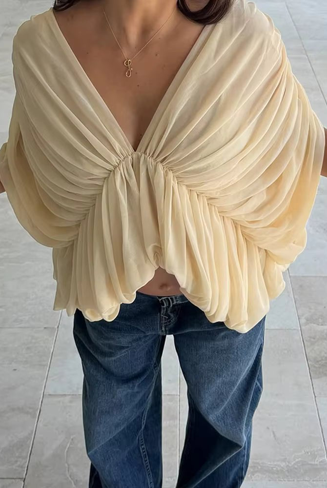 SOERA Margot Draped Chiffon Top - Blouse - SOERA-708675-M-OS-27651 M