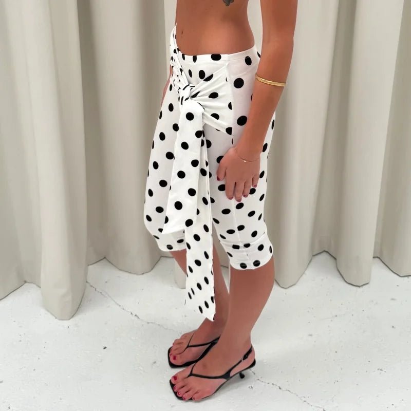 SOERA Amalia Polka Dot Capri Pants - Bottoms - 1005010793985437-;Yt1775118759664195849 White S