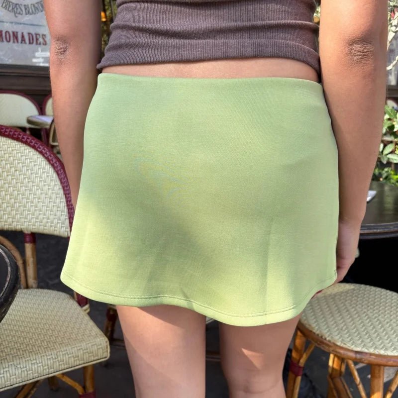 SOERA Carmen Low - Waist Bodycon Mini Skort - Bottoms - Green S