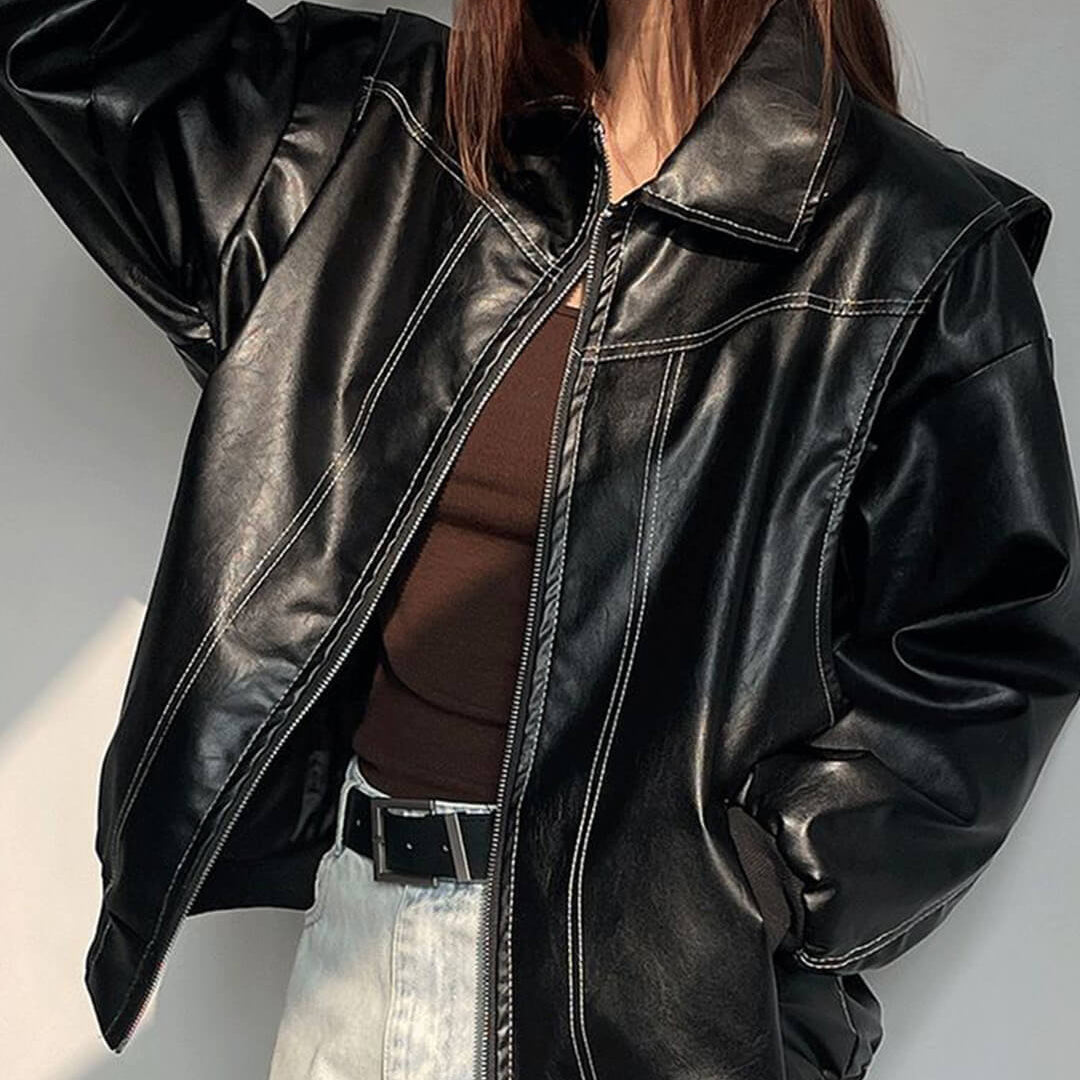 Brooke bomber con cremallera