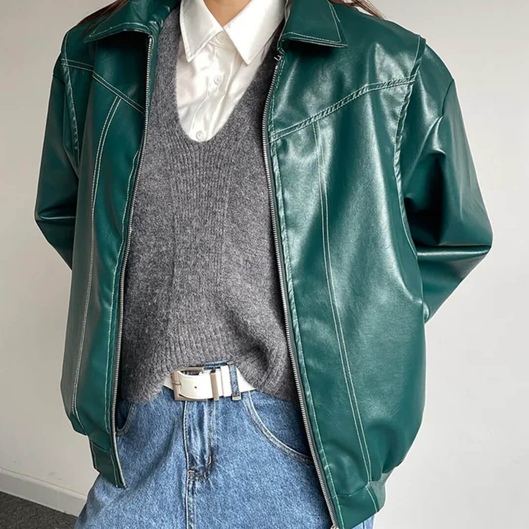 Brooke bomber con cremallera