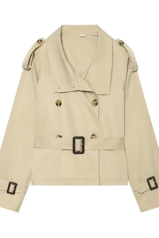 SOERA Teresa British Belted Trench Coat - Coat - SOERA-920451-KHA-M-18403 Beige M