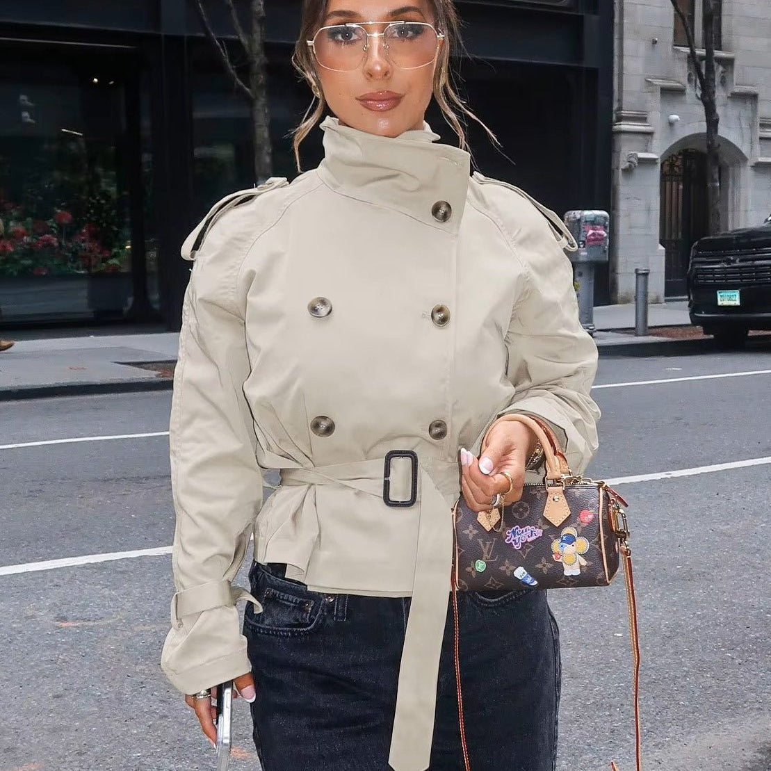SOERA Teresa British Belted Trench Coat - Coat - SOERA-920451-KHA-XS-52867 Beige XS
