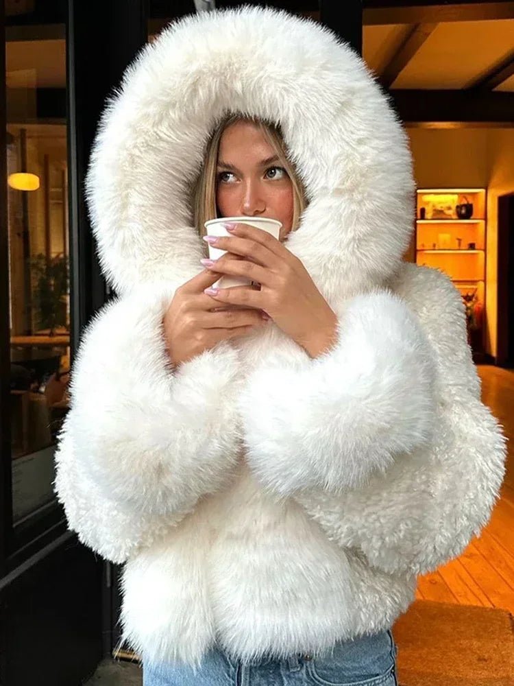 SOERA Cynthia Faux Fur Jacket - Coats & Jackets - 3256810229368927-;OA1766554851657191431 White S
