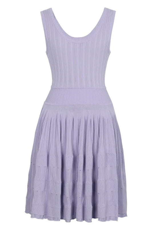 SOERA Alicia Knitted Sling Mini Dress - Dress - Lavender S