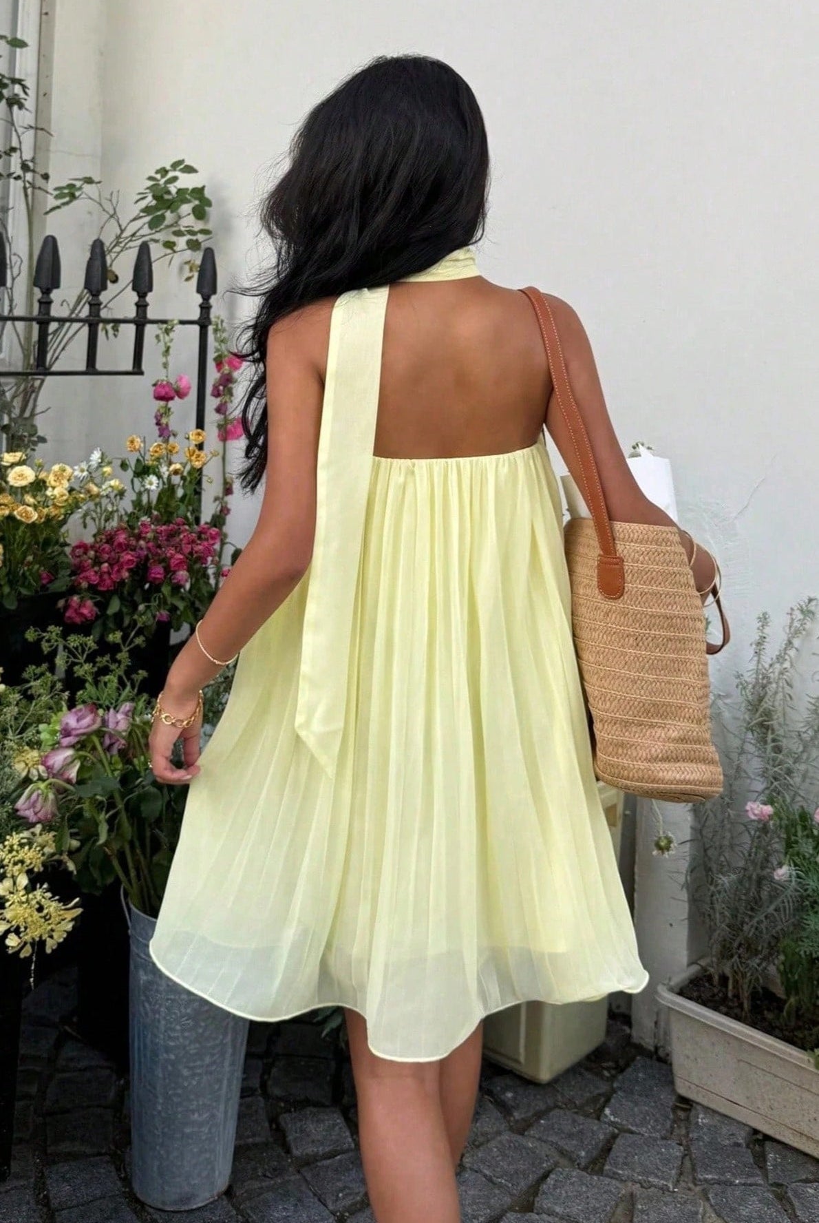 SOERA Aliya Ruched Bandeau Mini Dress - Dress - SOERA-465347-YEL-S-85763 Yellow S