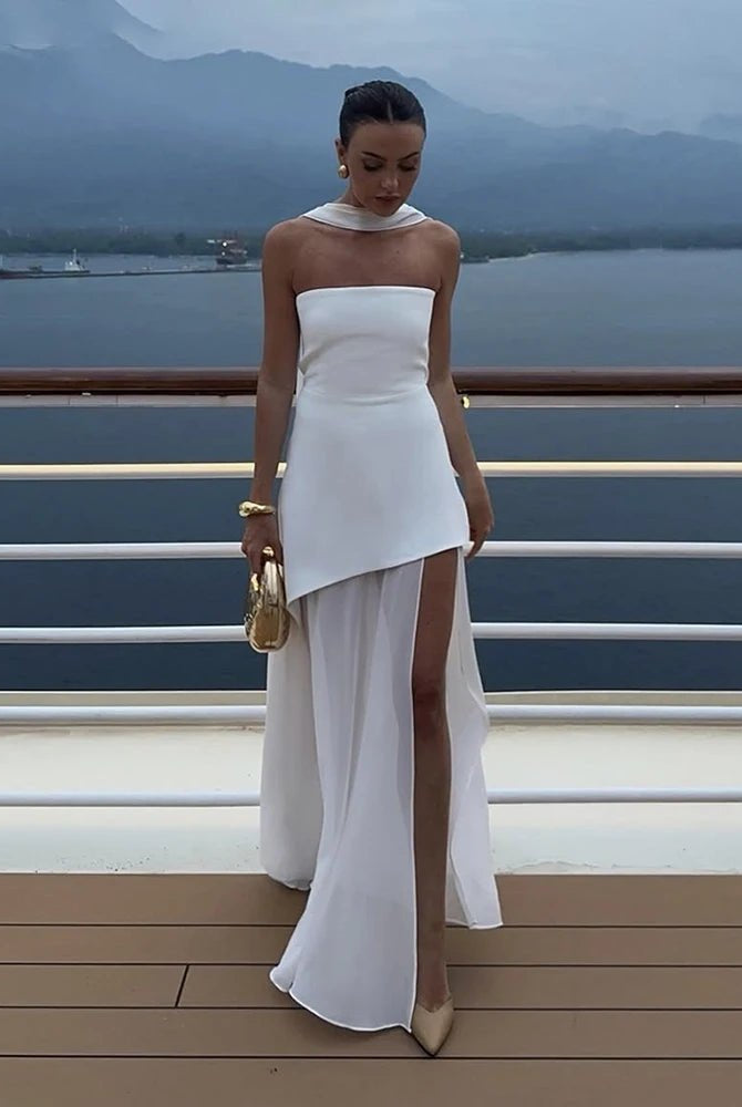 SOERA Astoria Strapless Bodice Maxi Dress - Dress - White S