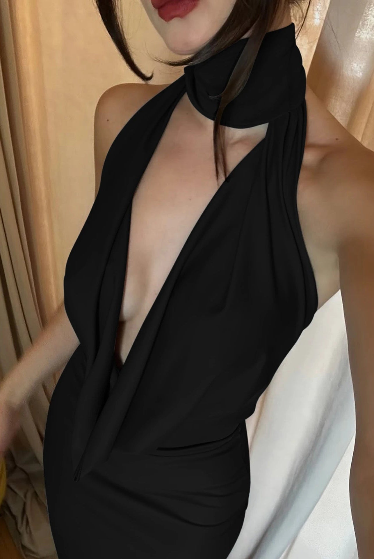 SOERA Bianca Sleeveless Backless Slit Maxi Dress - Dress - Black S