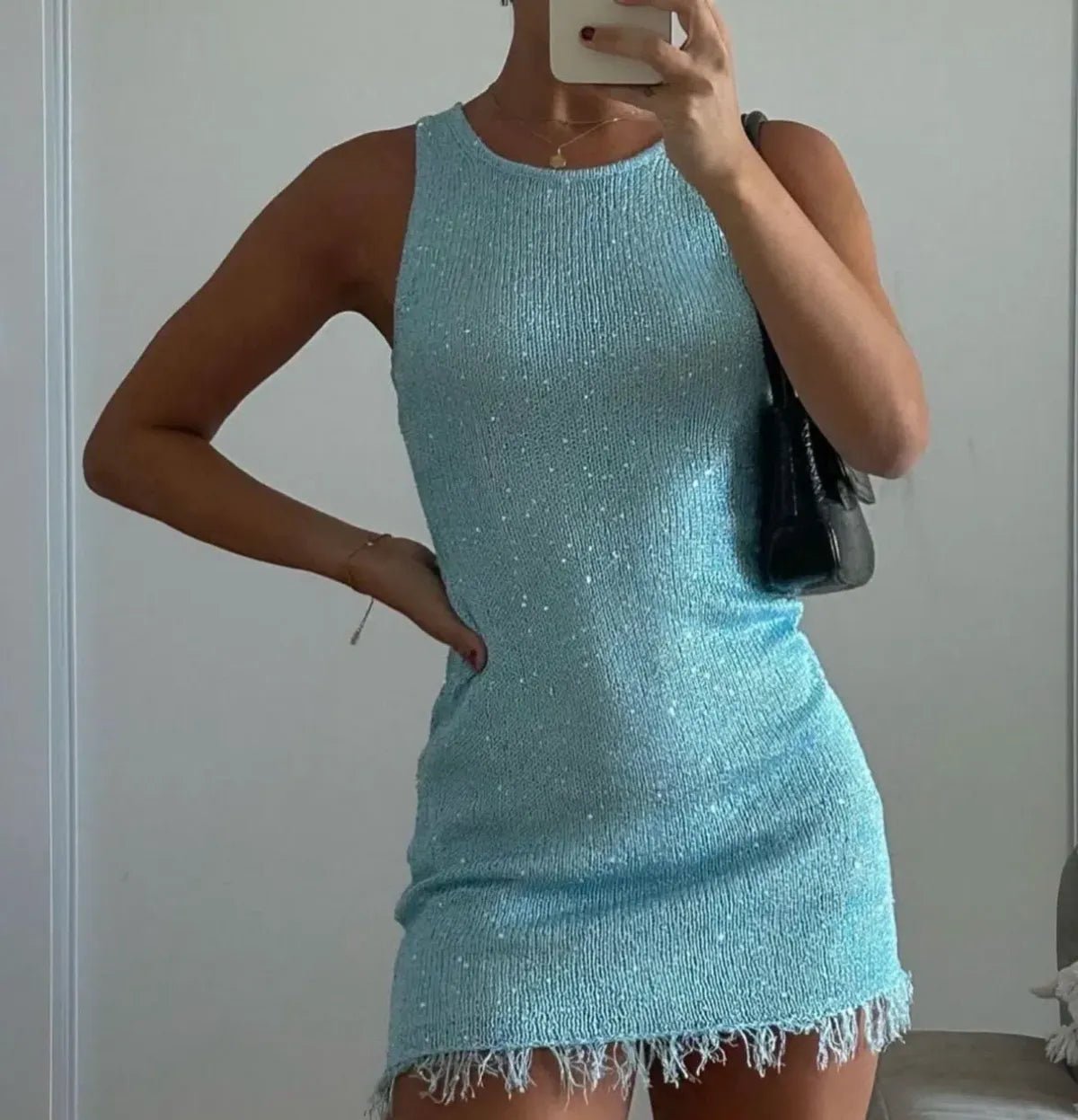 SOERA Lia Sheer Sleeveless Mini Dress - Dress - SOERA-452419-BLU-S-46499 Light Blue S