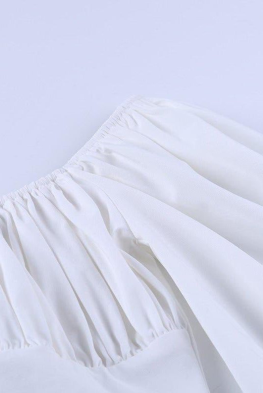 SOERA Maya Drawstring Dress - Dress - SOERA-661187-WHI-L-28131 L