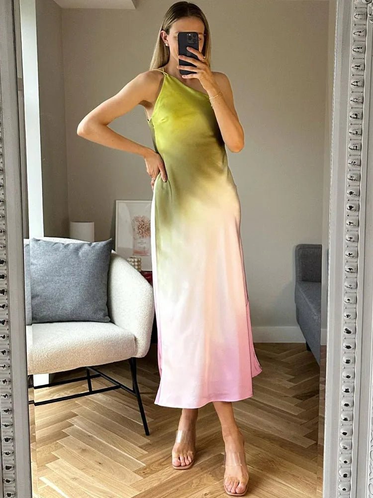 SOERA Natasha Asymmetric Off-Shoulder Dress - Dress - SOERA-091779-GRE-S-62979 Green S