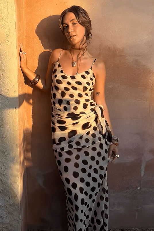 SOERA Natasha Leopard Print Maxi Scarf Dress - Dress - SOERA-332419-S-OS-58179 S