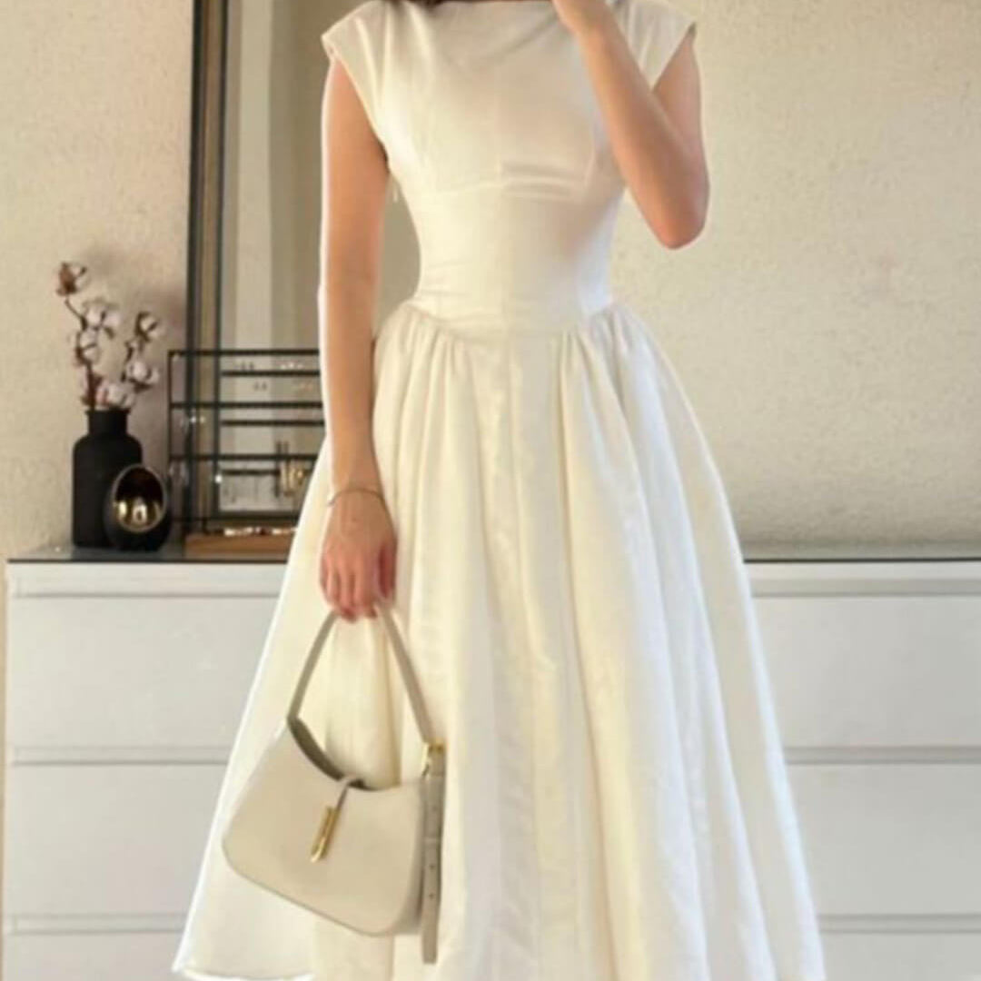 SOERA Rosalind Sleeveless Cut - Out Midi Dress - Dress - White XS