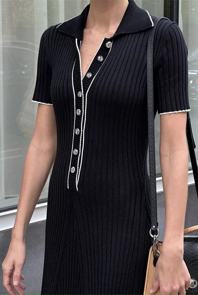 SOERA Serena Tricot Knit Dress - Dress - Black S