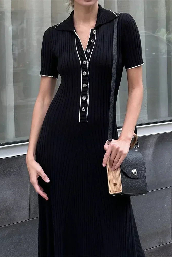 SOERA Serena Tricot Knit Dress - Dress - Black S