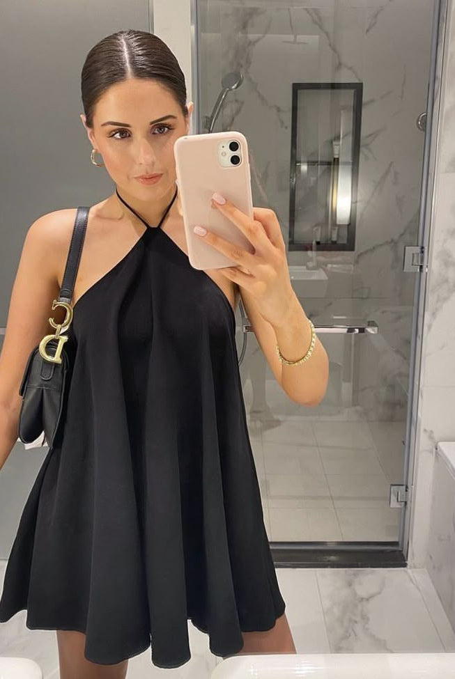SOERA Sienna Backless Halter Mini Dress - Dress - SOERA-012227-DEF-OS-86244 Black S