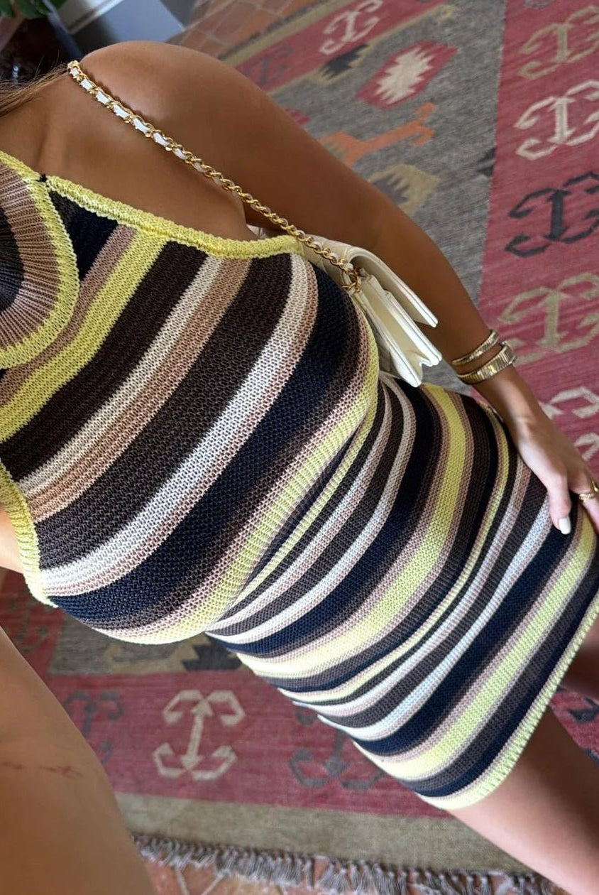 SOERA Sienna Striped Knit Mini Dress - Dress - SOERA-202243-S-OS-25539 S