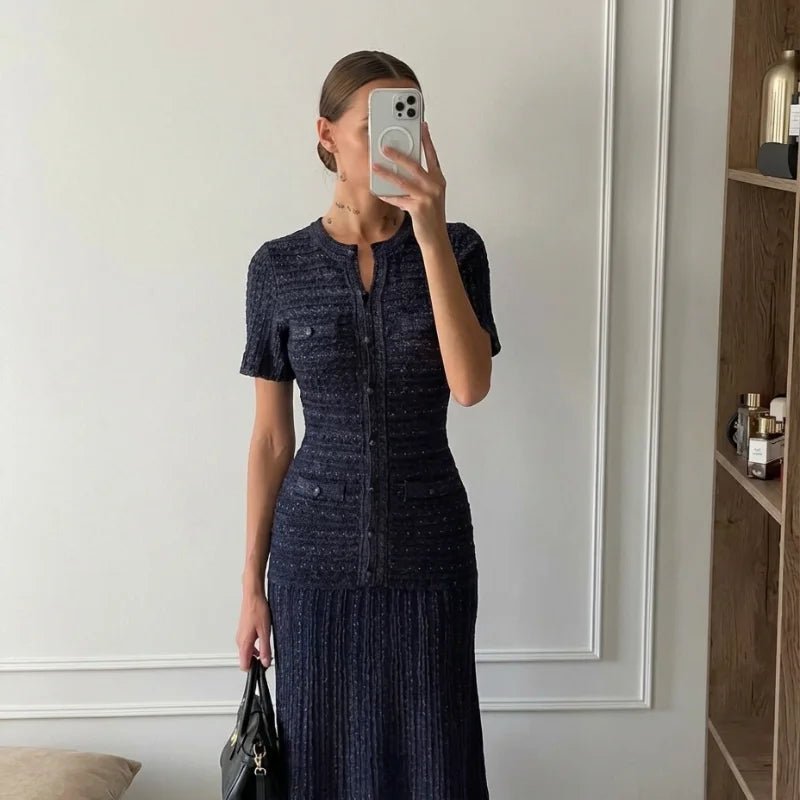 SOERA Beatrice Sequin Knit Maxi Dress - Dresses - Yellow XS