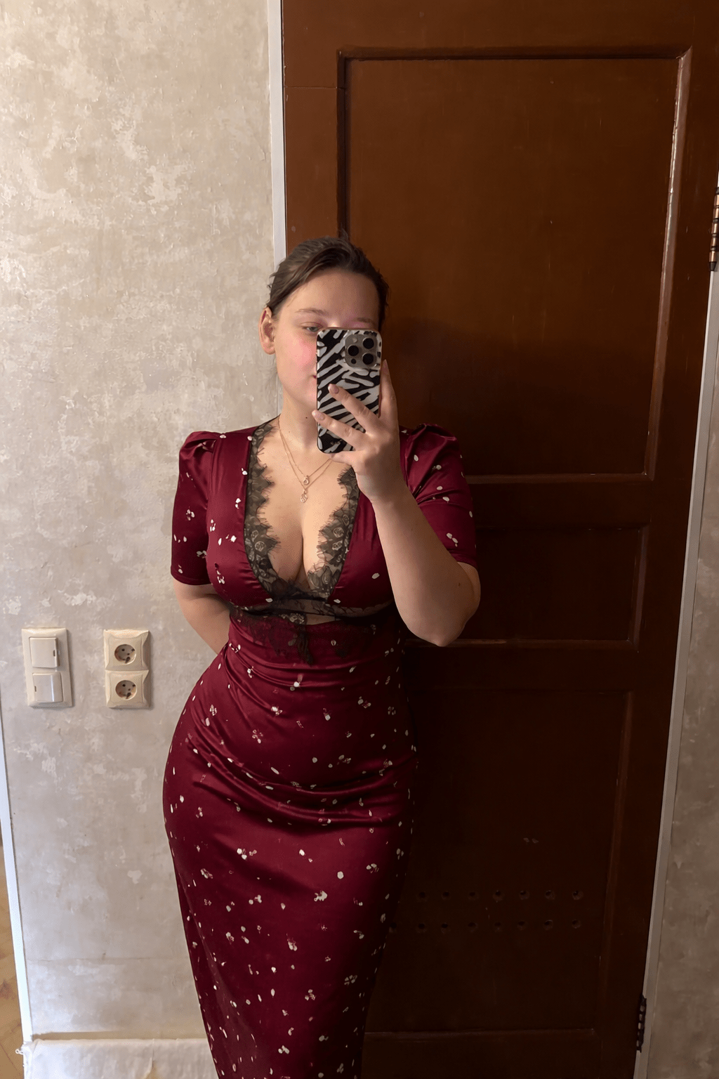 SOERA Diana Puff Sleeve Lace Dress - Dresses - Red S