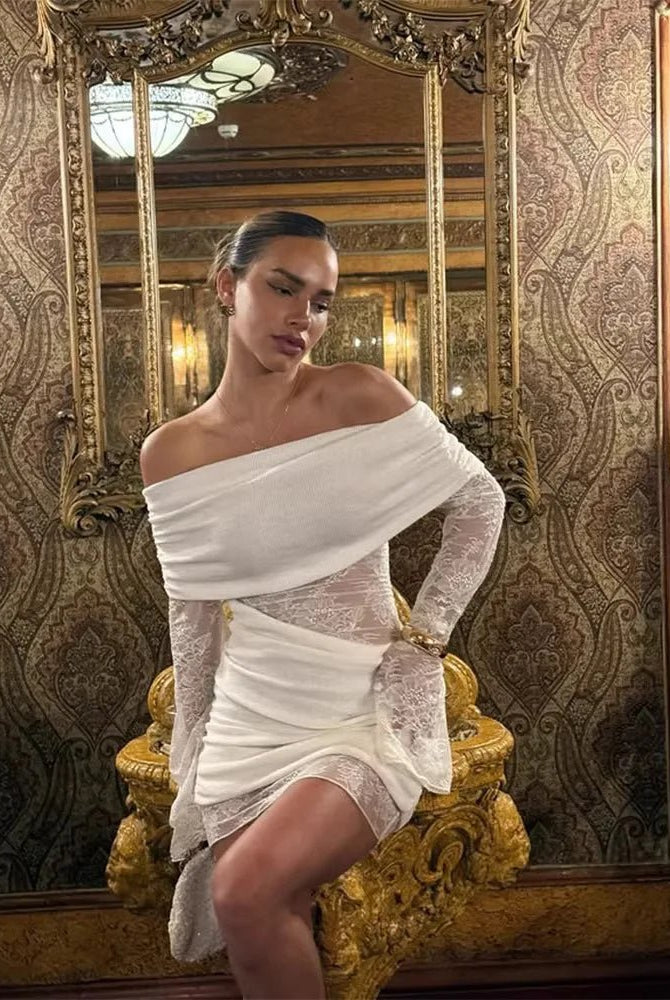 SOERA Keira Off - Shoulder Mini Dress - Dresses - 1005010776190875-;TV1771582047971444788 M