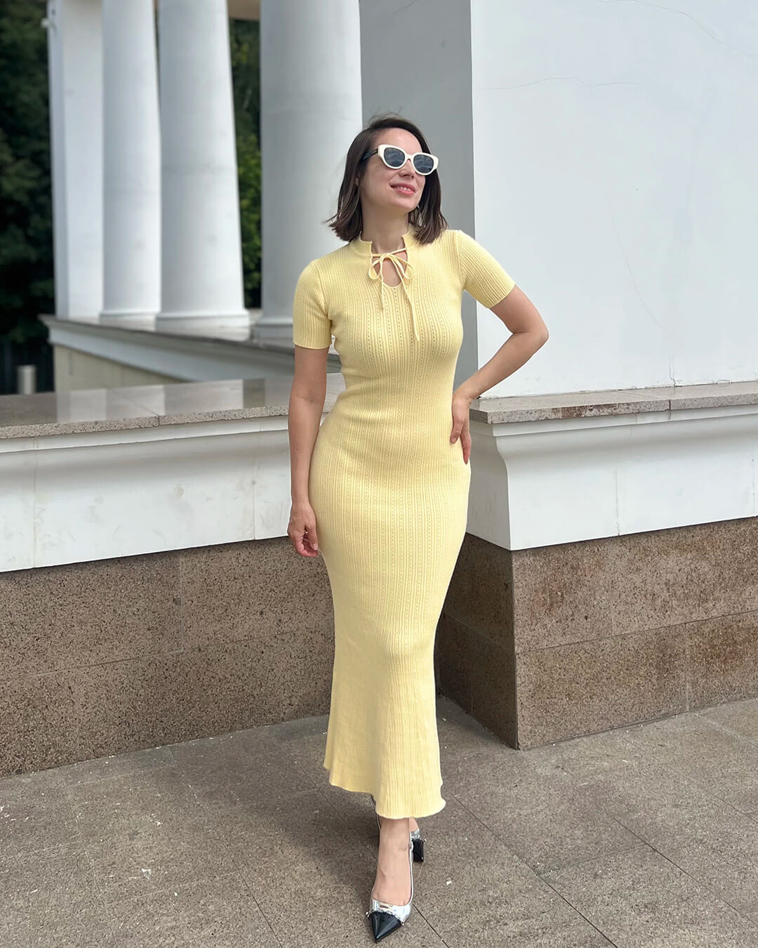 SOERA Nancy Bodycon Knitted Maxi Dress - Dresses - 1005009057952162-;Gy1772045931370265481 Yellow S