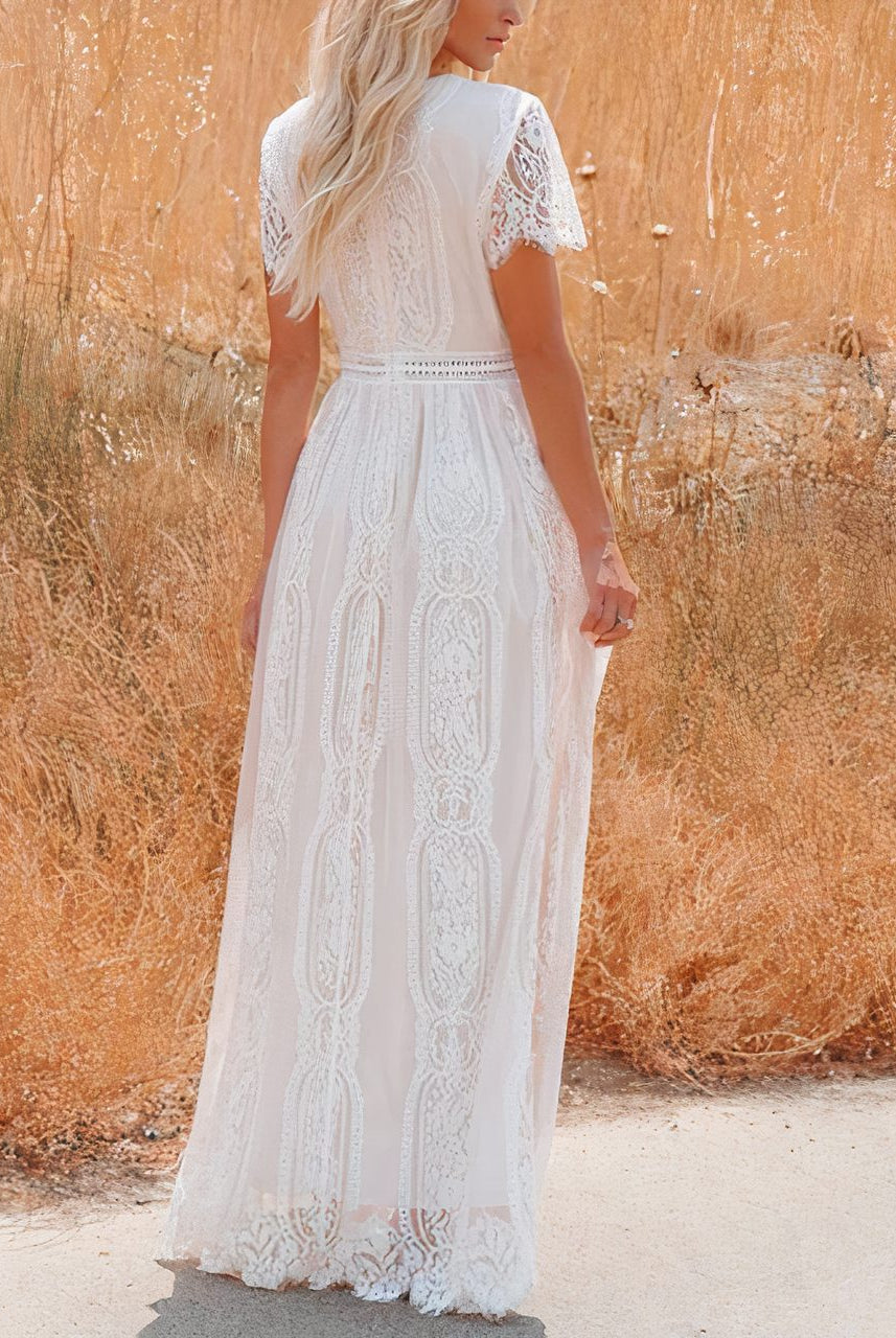 SOERA Tilda Bohemian Lace Maxi Dress - Dresses - 1005008548834137-;lc1776125353574816425 White M