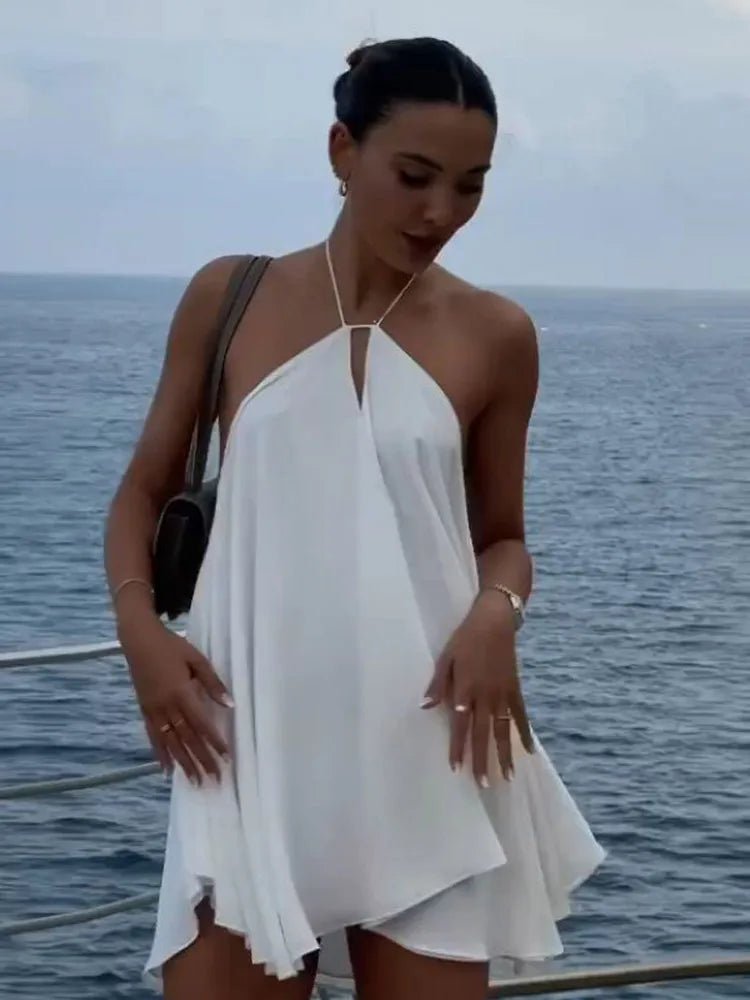 SOERA Zinnia Off-Shoulder Hollow Out Summer Dress - Dresses - White S