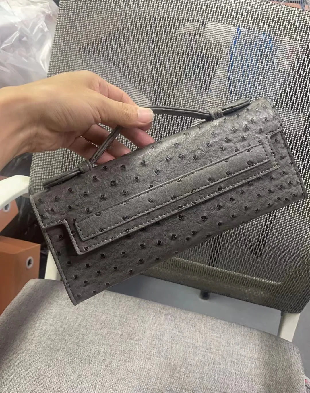 SOERA Bianca Embossed Clutch - Handbags - Grey