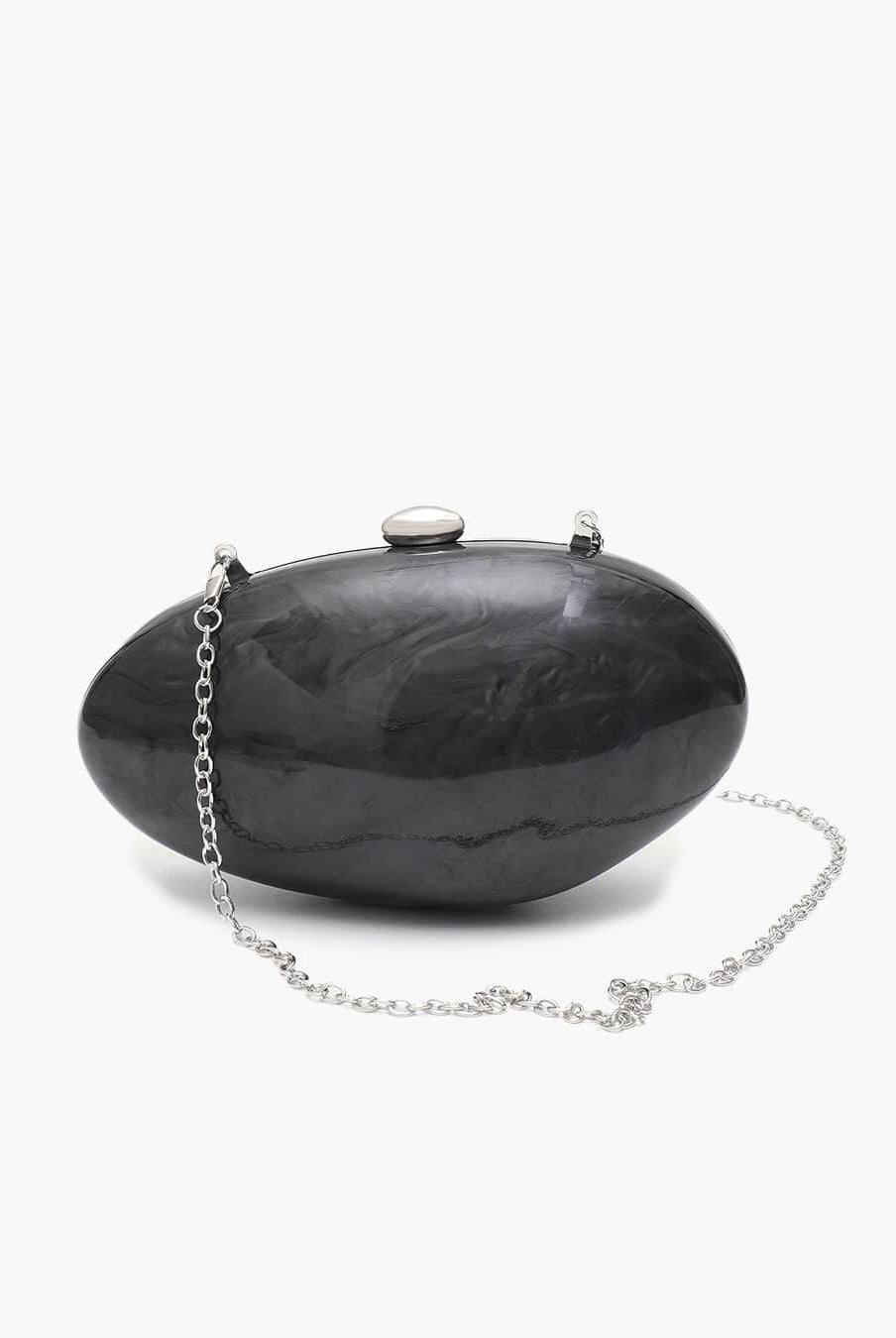 SOERA Bianca Shell - Shaped Acrylic Evening Clutch - Handbags - Black