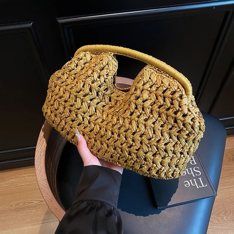 SOERA Danica Woven Rattan Tote - Handbags - Ginger