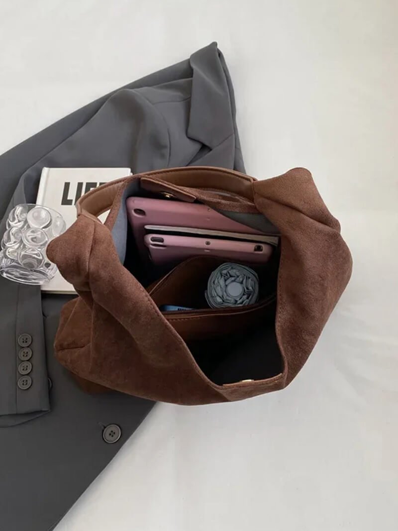 SOERA Jenna suede bag - Handbags - Soera-Jenna-Suede-Bag-Beige Beige